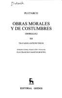 Tapa de Obras Morales Y De Costumbres XII