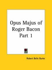 Tapa de Opus Majus of Roger Bacon, Part 1