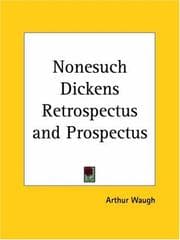 Tapa de Nonesuch Dickens Retrospectus and Prospectus
