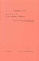 Tapa de La paz de la fe. Carta a Juan de Segovia (CLASICOS DEL PENSAMIENTO) (Clasicos Del Pensamiento)