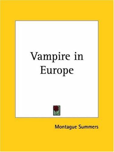 Tapa de Vampire in Europe