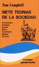 Tapa de Siete teorias de la sociedad. Aristoteles, Hobbes, Smith, Marx, Durkheim, Weber, Schutz, (TEOREMA) (Teorema Serie Menor)