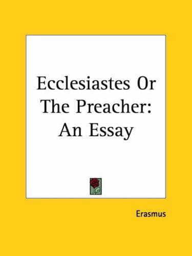 Tapa de Ecclesiastes or The Preacher