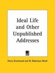 Tapa de The ideal life and other unpublished addresses ..