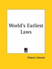 Tapa de The world's earliest laws