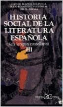 Tapa de Historia Social de la Literatura Española (en Lengua Castellana) III