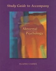 Tapa de Study Guide for  Abnormal Psychology