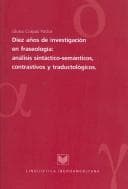 Tapa de Diez anos de investigacion en fraseologia