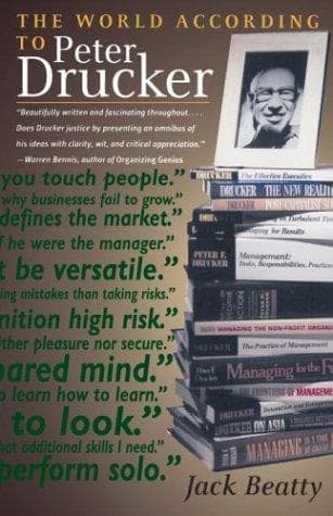 Tapa de The world according to Peter Drucker