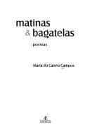 Tapa de Matinas & bagatelas