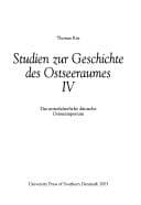Tapa de Studien Zur Geschichte Des Ostseeraumes IV