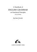 Tapa de A Handbook of English Grammar on Functional Principles