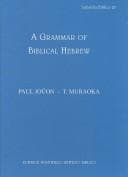 Tapa de A Grammar of Biblical Hebrew (Subsidia Bilica)