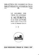 Tapa de Lo Sguardo Che Viene Di Lontano: L'Alterita E Le Sue Letture
