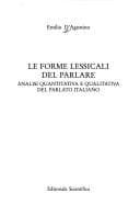 Tapa de Le forme lessicali del parlare