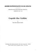 Tapa de Gespräch über Gedichte