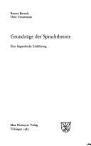 Tapa de Grundzüge der Sprachtheorie