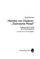 Tapa de Zur neueren Literatur  Osterreichs, Bd. 21: Heimito von Doderer: "Technische Mittel": Fragmente einer Poetik des Schreibhandwerks