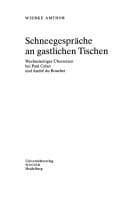 Tapa de Schneegespräche an gastlichen Tischen