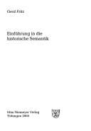 Tapa de Einführung in die historische Semantik