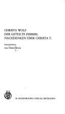 Tapa de Christa Wolf