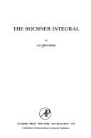 Tapa de The Bochner integral