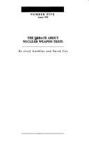 Tapa de The debate about nuclear weapon tests