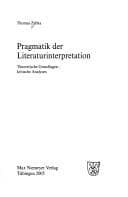 Tapa de Pragmatik der Literaturinterpretation