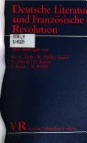 Tapa de Deutsche Literatur und Französische Revolution