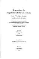 Tapa de Research on the regulation of human fertility