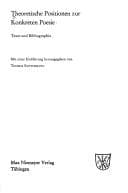 Tapa de Theoretische Positionen zur konkreten Poesie