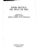 Tapa de Poesía erótica del Siglo de Oro
