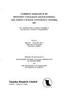 Tapa de Current research by Western Canadian geographers