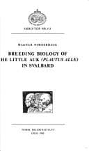Tapa de Breeding biology of the little auk (Plautus alle) in Svalbard