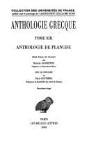 Tapa de Anthologie grecque