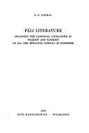 Tapa de Pāli literature