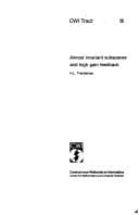 Tapa de Almost invariant subspaces and high gain feedback