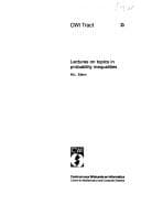 Tapa de Lectures on topics in probability inequalities