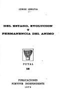 Tapa de Del estado, evolución y permanencia del animo