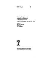 Tapa de Twenty-five years of operations research in the Netherlands