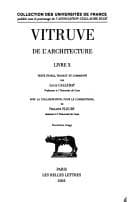 Tapa de De l'architecture, livre X
