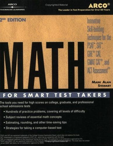 Tapa de Math for smart test takers