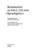 Tapa de Kommentar zu Paul Celans "Sprachgitter"