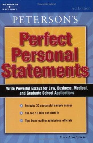 Tapa de Peterson's perfect personal statements