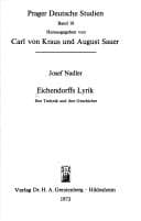 Tapa de Eichendorffs Lyrik