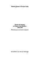 Tapa de Droits des femmes en France et au Québec