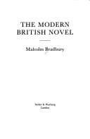 Tapa de The modern British novel