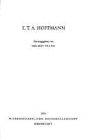 Tapa de E.T.A. Hoffmann (Wege der Forschung)