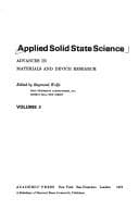 Tapa de Applied solid state science