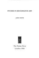 Tapa de Studies in Renaissance art